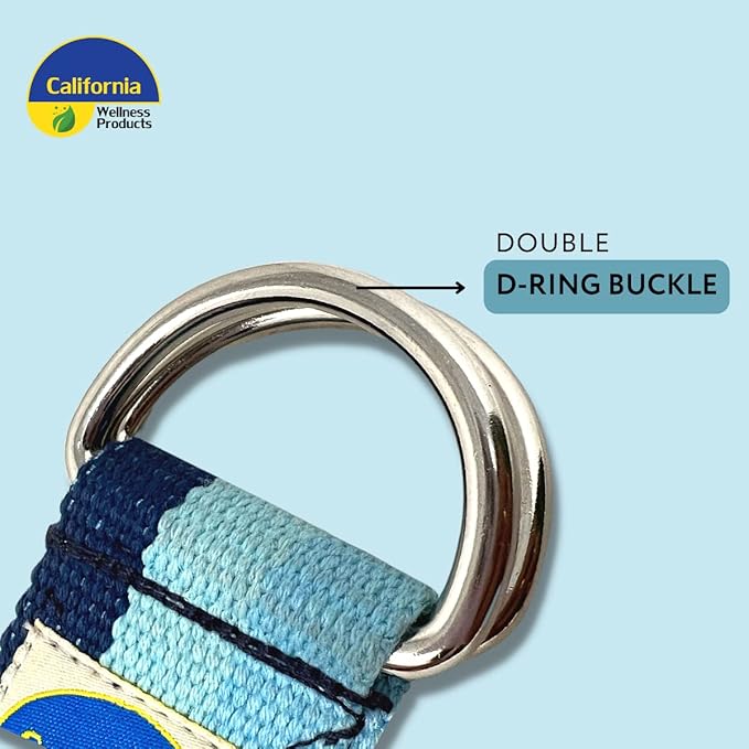 California Yoga Strap | Yoga Belt with Safe Adjustable D-Ring Buckle for Pilates | Stretching Strap | Exercise Bands | Physical Therapy | Improves Sitting Posture