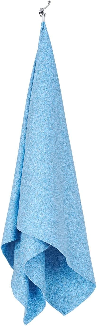 Dock & Bay Quick Drying Towel - for Sports & Gym - Compact, Lightweight - 100% Recycled - Includes Bag - Essential - Lagoon Blue - Extra Large (200x90cm, 78x35)