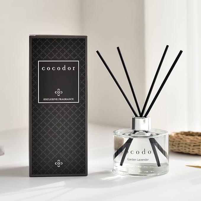COCODOR Signature Reed Diffuser - Black Cherry / 6.7oz (200ml) / 2 Pack - Home & Office Decor, Fragrance Gifts