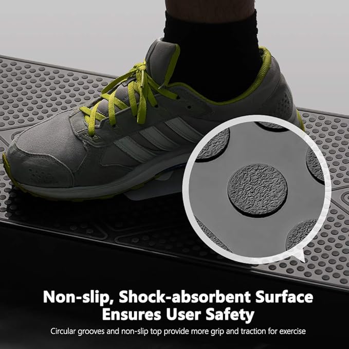 Adjustable Workout Aerobic Stepper, Aerobic Exercise Step Platform with 2 Risers, Exercise Step Deck for Fitness, 26.5" Trainer Stepper with Non-Slip Surface Home Gym & Extra Risers Options