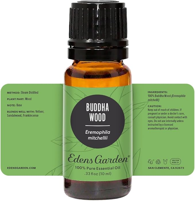 Edens Garden Buddha Wood Essential Oil, 100% Pure Therapeutic Grade (Undiluted Natural/Homeopathic Aromatherapy Scented Essential Oil Singles) 10 ml