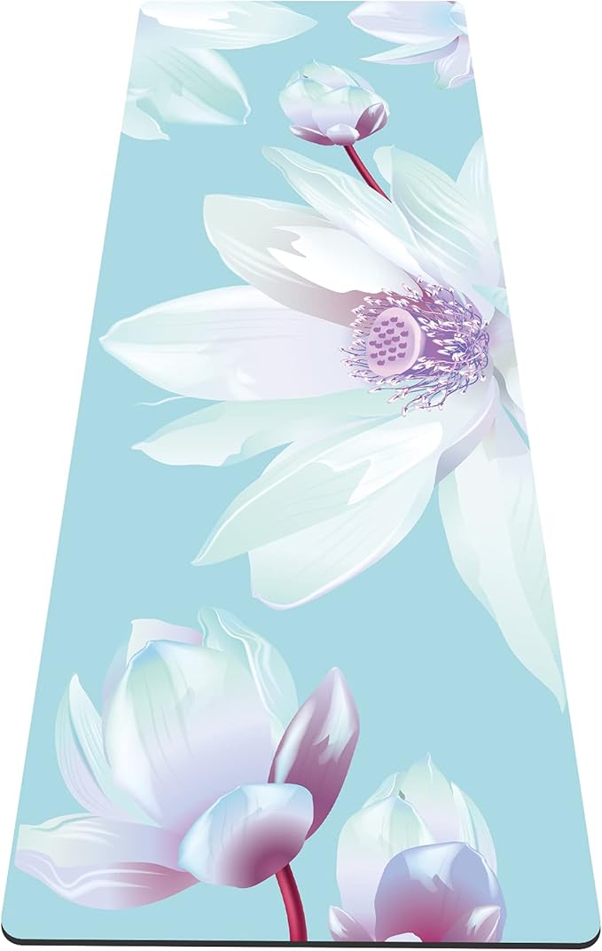 nuveti Yoga Mat Print Extra Thick TPE Non Slip Fitness Exercise Mat with Carrying Bag,72"x24" Extra Thick 6MM Exercise & Workout Mat for Yoga, Pilates Fitness and Floor Exercises