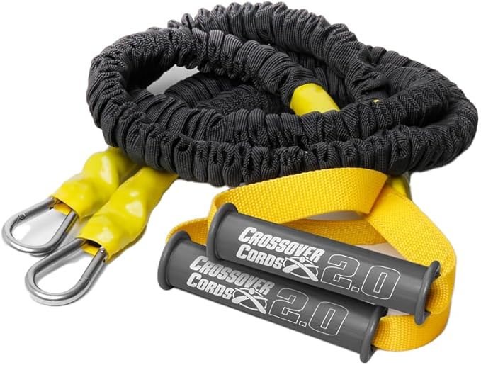 Crossover Cords - Shoulder Resistance/Exercise Bands - Perfect for Warmups, Arm Care, Rotator Cuff Exercise or Physical Rehab from Injury - One Set of 2 Cords - Crossover Symmetry