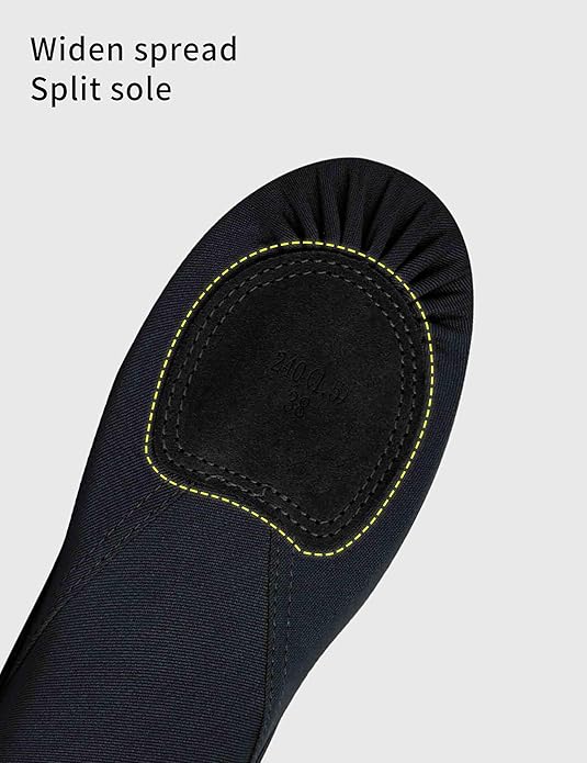 Cloud Soft 4 Way Stretch Canvas Ballet Shoes Split Sole Dance Slippers for Toddler Girls, Little Big Kids Training