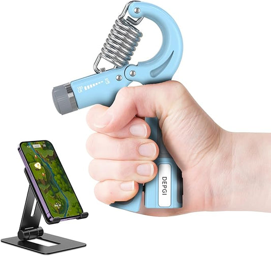 DEPGI Smart Grip Strength Trainer with App, Digital Hand Gripper with 10-130LB Resistance for Muscle Building & Injury Recovery（2 Pack)