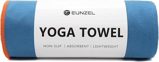 Eunzel Hot Yoga Towel Non-Slip Yoga Mat Towel Ultra-Absorbent Microfiber Towel for Hot Yoga, Pilates，Bikram and Workout 26.5"x 72"