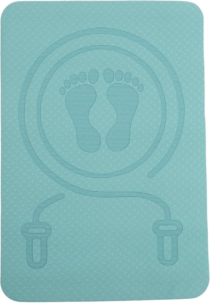 Kisangel Multi-function Non- Tpe Skipping Mat for Household Workout Shock-absorbing Exercise Pad for Boys and Girls Jump Rope Indoor Fitness