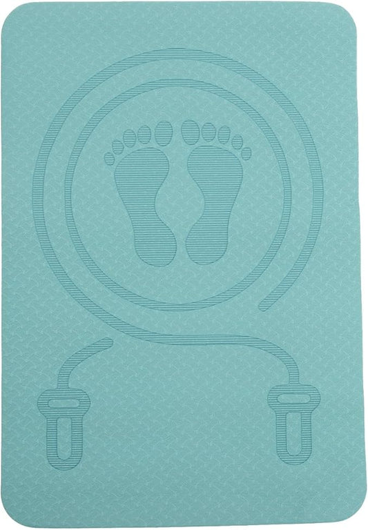 Kisangel Multi-function Non- Tpe Skipping Mat for Household Workout Shock-absorbing Exercise Pad for Boys and Girls Jump Rope Indoor Fitness