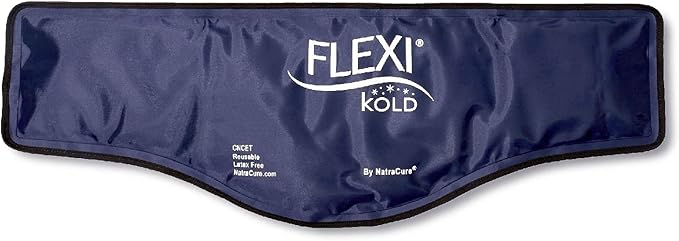 FlexiKold Gel Neck Ice Pack (23" X 8" X 5") - Reusable Cold Pack Compress (Therapy for Pain, Injuries of Neck, Lower Back, Shoulder, wrap Around Knee, Foot, Thigh, Elbow) - A6301-COLD