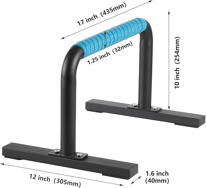 Strength Training Parallettes Push Up Bars, Pushup Handles Calisthenics Equipment for Home Workout, Anti-slip Gymnastics Bars, Handstand & Dip Bar for Outdoor Exercise