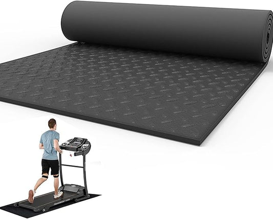 V3VOGUE Treadmill Mat, Exercise Equipment Mats, High Density Floor Protector, Noise Reduction Fitness Mat, Sound Absorbing Mat, Indoor Exercise Waterproof & Carpet Protection