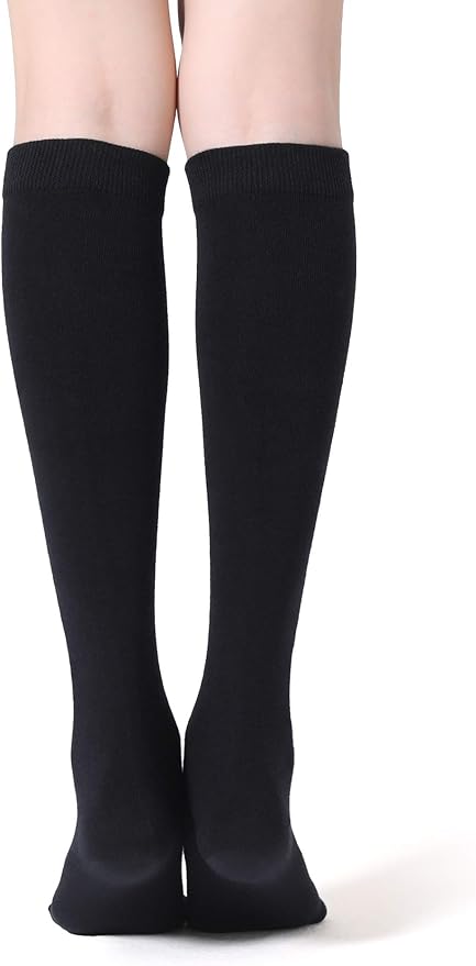 FITRELL Women's Knee High Socks Outdoor Sport Athletic Socks Casual Stripe Tube Socks 1-4 Pack