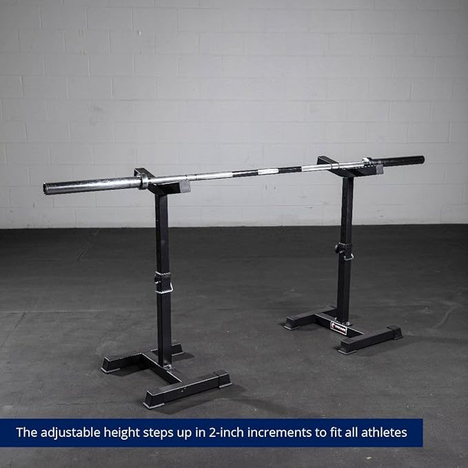 Titan Fitness Independent Bench Press Spotter Stands, Adjustable Uprights, Rated 700 LB, Strength Training Accessory