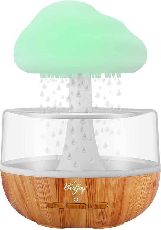 Aromatherapy Diffuser for Home and Office, Weljoy Rain Cloud Humidifier, Essential Oil Diffuser,Multiple Room Use, Mushroom Design