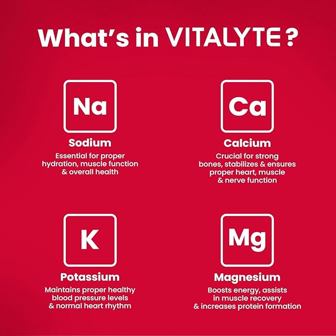 Vitalyte Electrolyte Powder Drink Mix, Isotonic Electrolyte Hydration Mix, Case Pack (6 Pack, Fruit Punch)