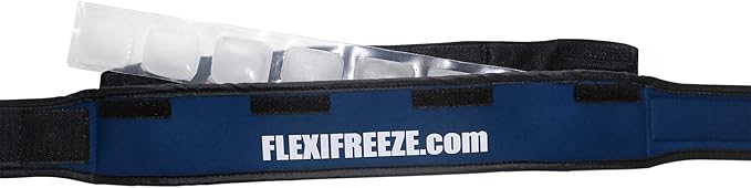 FlexiFreeze Cooling Collar - Personal Neck Cooling Ice Wrap (Navy Blue)