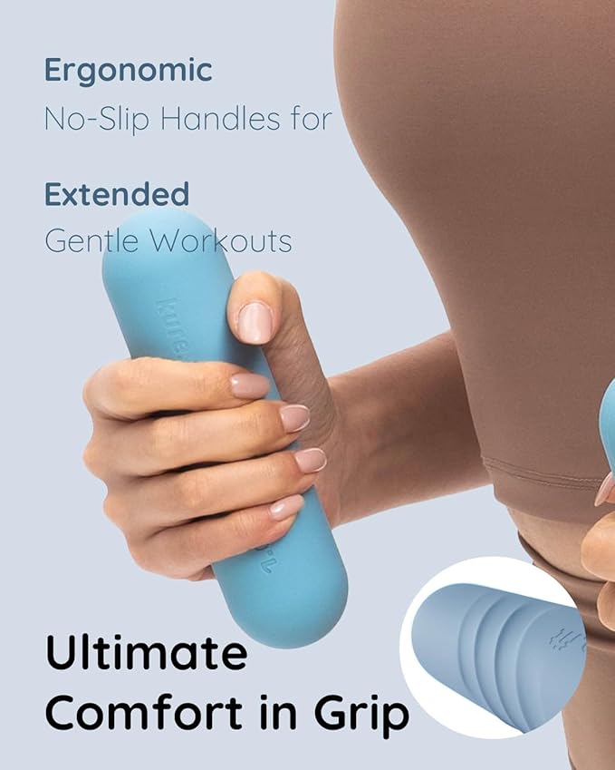 Hand Weight Bars for Women (2.2 LB) | Resistance Booty Bands | Pilates, Yoga, Dance, Aerobics, Running, Cardio, Gym, Strength Training | Non-Slip | Portable Dumbbells | Women & Men