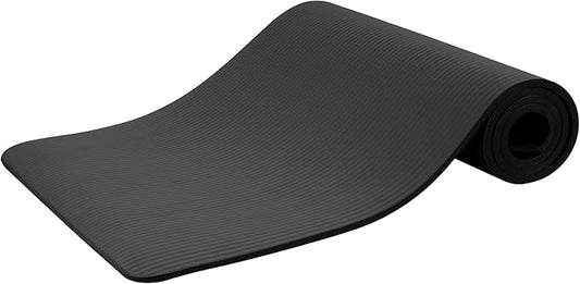 Quality Exercise Yoga Mat, 1/2-Inch Thick High-Density Foam for Full-body workout, Anti-Tear and non-slip Surface, Includes Carry Strap for Home & Studio Workouts,Multiple Options