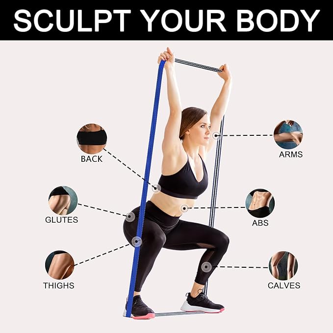 Fabric Resistance Bands for Working Out, 3 and 4 Levels Booty Bands Long Resistance Bands for Women and Men | Elastic Bands for Exercise Bands Resistance Workout Bands Resistance