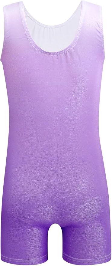 EQSJIU Leotards for Girls Gymnastics Sleeveless Sparkly Toddler Tumbling Outfits Dance Clothes Biketards for Kids 1-10 Years