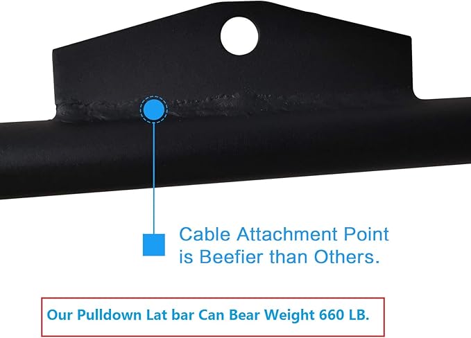 Cable Machine Lat Pulldown Attachments - 29/39/48 Inch Wide Grip Bar with Non-slip Handle for Home Gym Tricep Training