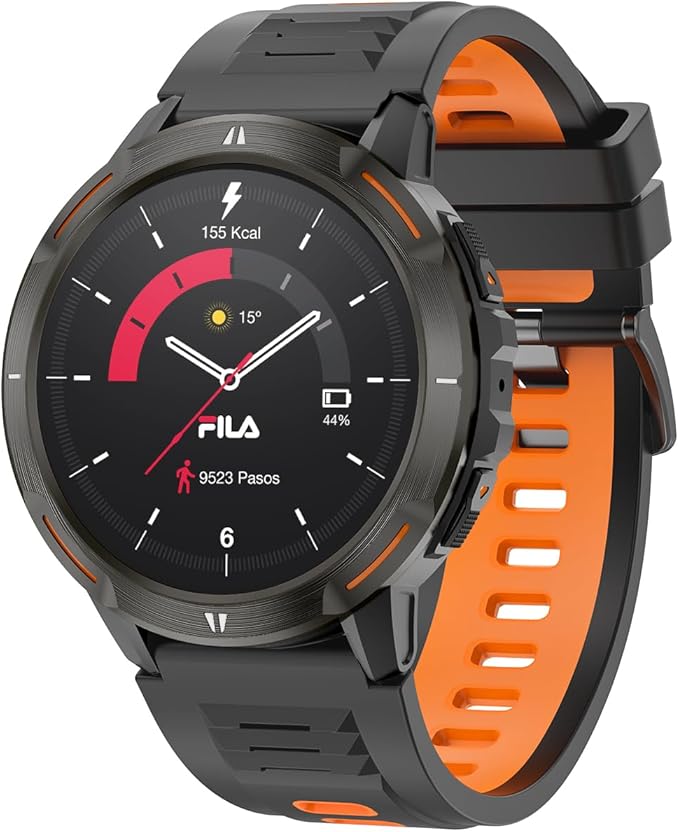 Fila Smart Watch for Men Women, 1.52’’ GPS Smartwatch (Answer/Make Call) with 100+ Sport Modes, Fitness Watch with Heart Rate/Sleep Monitoring, Activity Tracker for Android iOS