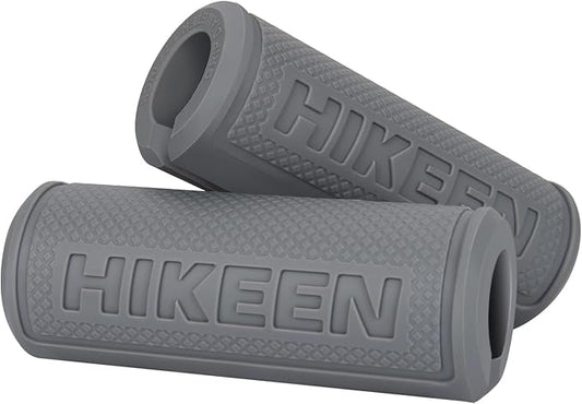Hikeen Thick Bar Dumbbell Grips,Non Slip Hard Rubber Barbell Grips,Grips for Weight Lifting, Muscle Building-1.77", 2", 2.25" & 2.75" Outer Diameter