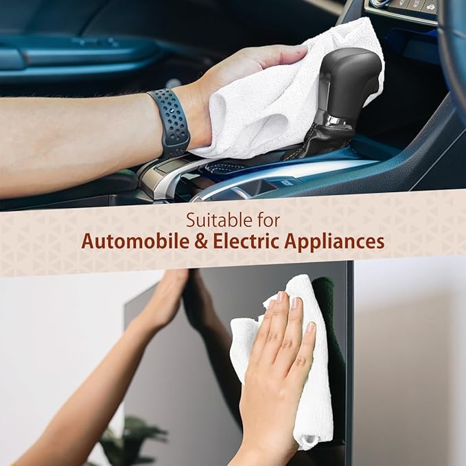 H4N Microfiber Cleaning Cloth Roll, 85 Pack Micro Fiber Cloth for Cleaning, Tear Away Towels, Ultra Absorbent, Non-Abrasive, Reusable and Washable Cleaning Supplies, 11.81" x 11.81", White