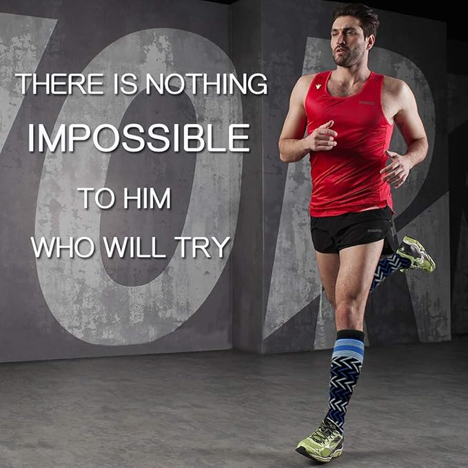 Graduated Copper Compression Socks for Men & Women Circulation 8 Pairs 15-20mmHg - Best for Running Athletic Cycling