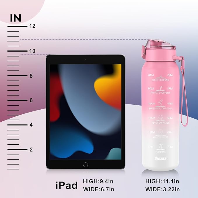 32oz Insulated water bottle with 2 Lids (Straw and Chug Lid), 18/10 Stainless Steel Water Bottle BPA Free, Double Wall Vacuum Wide Mouth Insulated Water Bottle for Men, Women & Kids PINK WHITE