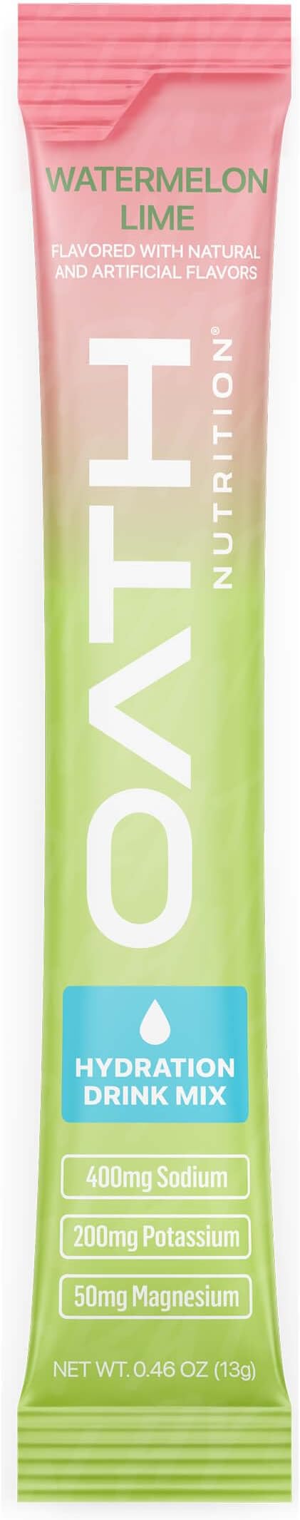 Hydration Electrolyte Powder, Complete Electrolyte Blend for Rapid Hydration and Muscle Support, 16 Single-Serve Packets, Watermelon Lime