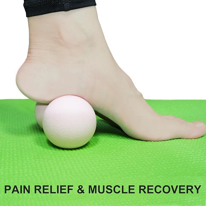 Hard Peanut Massage Ball, Double Lacrosse Massage Ball. Deep Tissue Massager Mobility Roller for Physical Therapy Myofascial Release Trigger Point Muscle Relax Pain Relief Acupressure (Pink)