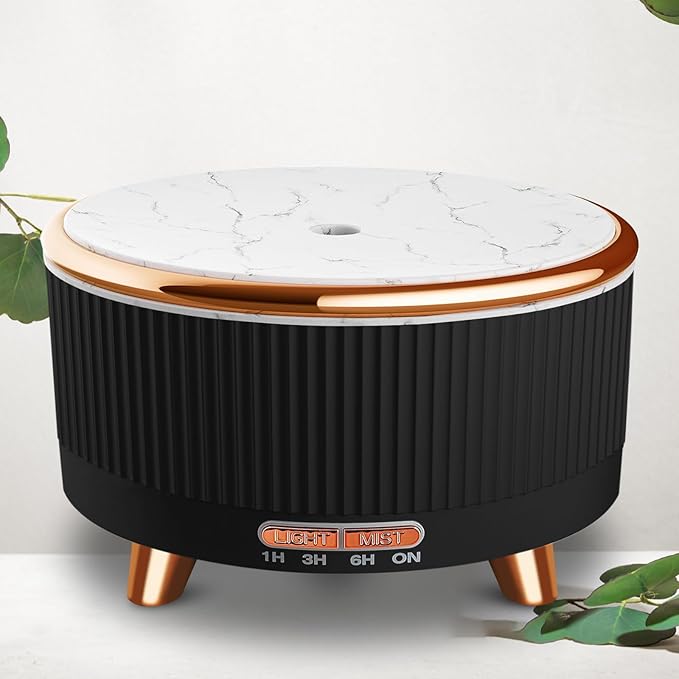 Essential Oil Diffusers for Home 500ml,Aromatherapy Diffusers for Essential Oils Large Room with 7 Colors Lights & 3 Mist Mode Waterless Auto Off,Cool Mist Humidifiers for Decor,Black