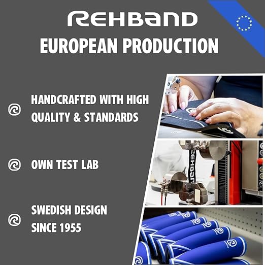 Rehband Elbow 5mm Compression Sleeve, Neoprene Sleeves for Weightlifting, Anatomical Design, Non-Slip & Close Fitting, Elbow Support Unisex, Colour:Arctic/White, Size:Medium