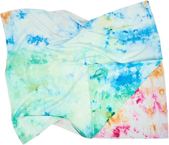 Dock & Bay Beach Towel - Quick Dry, Sand Free - Compact, Lightweight - 100% Recycled - Includes Bag - Sunset Splash - Extra Large (200x90cm, 78x35)