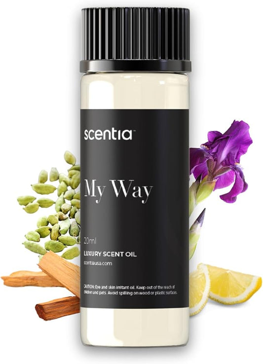 Scentia My Way Hotel Diffuser Oil Inspired by The 1 Hotel Miami Beach - 20 ml 0.67 fl oz - Fragrance Oil Blend Sandalwood, Cedar & Lemon Notes for Aromatherapy Diffusers and Humidifiers
