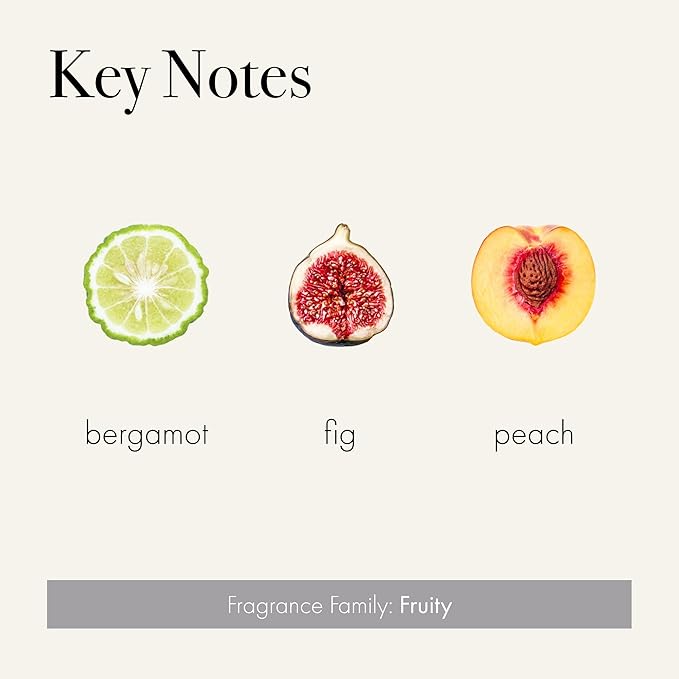 LAFCO New York Classic Reed Diffuser, Paradiso Fig - 6 oz - Up to 3 Months Fragrance Life - Reusable Glass Vessel - Natural Wood Reeds - Made in The USA