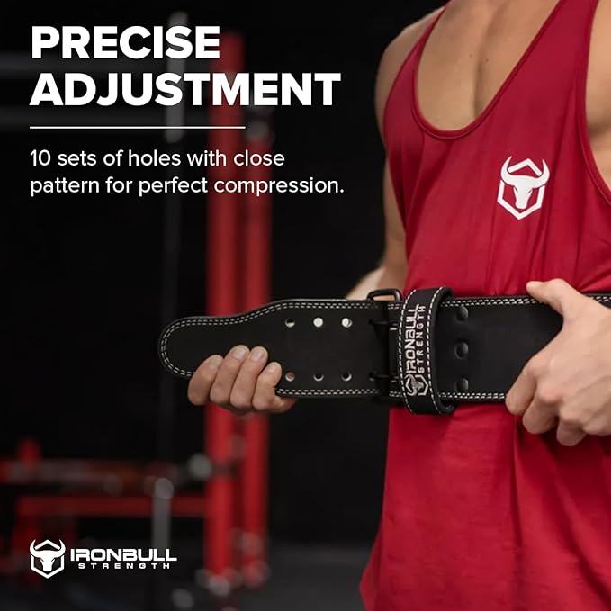 Powerlifting Belt - IPF Approved – Weight Lifting Belt 10mm - Prong Weightlifting Belt for Squats, Deadlift, and Bench Press – Lifting Belt Leather 4in for Men and Women – Back Brace for Gym, Workout, Strength Training, Strongmen & Power Lift