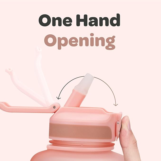 Hydracy Water Bottle with Time Marker -Large BPA Free Water Bottle & No Sweat Sleeve -Leak Proof Gym Bottle with Fruit Infuser Strainer & Times to Drink -Ideal for Fitness Sports & Outdoors