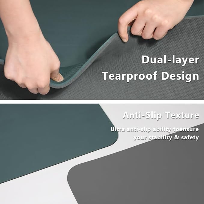 Yoga Mat Non-Slip Extra Thick 72"x32/24" Extra Wide Fitness Exercise Mat TPE Material High Elastic Hot Yoga Mat for Women Yoga Pilates Home Floor Workout (Cow Coffee)