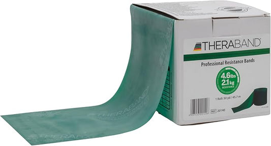 THERABAND Resistance Band, Black, Special Heavy, 50-Yard Roll, Latex Elastic Band for Exercise