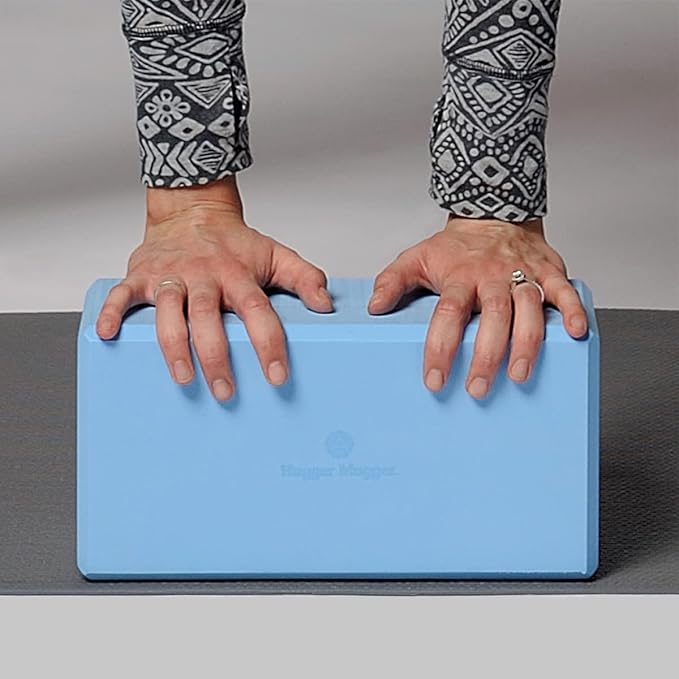 Hugger Mugger 5 in. Big Foam Yoga Block - Extra Large Size, Dense Foam, Reliable Support, Beveled Edges for Comfort, Great if You're Taller or Less Flexible