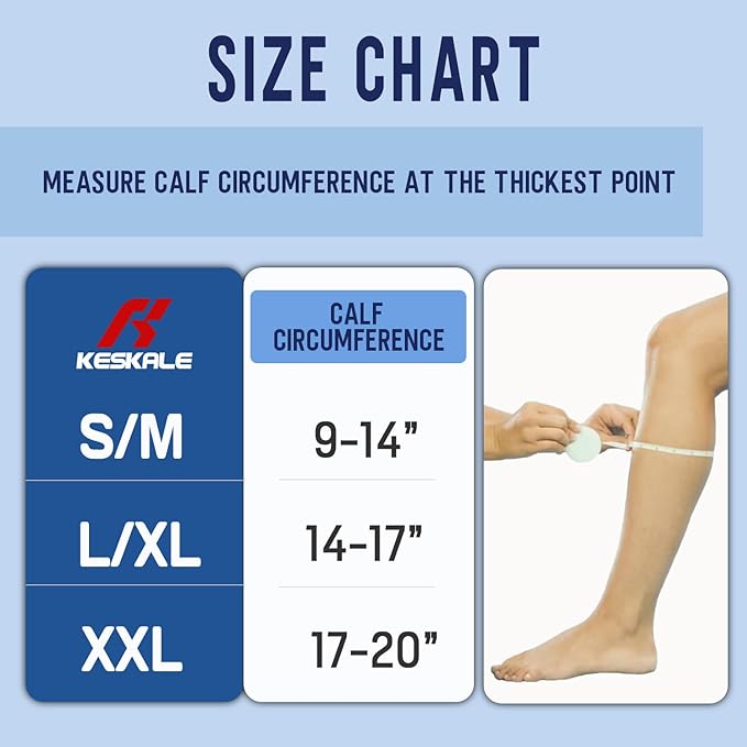 Compression Socks for Men & Women 20-30 mmHg Knee High -Best Support for Medical, Athletic, Sports, Travel (1/2Pairs)