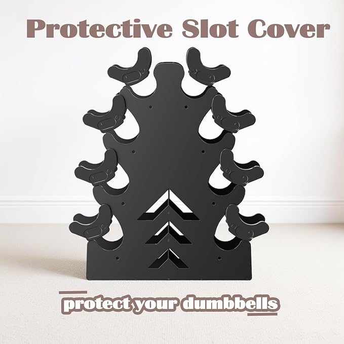 Dumbbell Rack, Stand Only, No Install Needed Small Weight Rack with Dumbbell Protector Edge,Suitable for Rubber-Coated Dumbbells