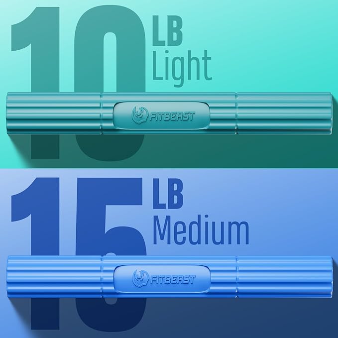 FitBeast Flex Therapy Bar, Tennis Elbow Therapy Bar - Ideal for Relieve Tendonitis Pain & Improve Grip Strength, Fitness Resistance Bar for Golfers Elbow & Tendinitis, Twist Bar for Physical Therapy