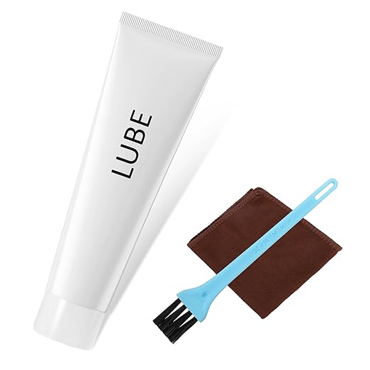 Fitness Treadmill Lubricant for Sole Spirit Treadmill Lube, Silicone Oil Fit Most Brands Treadmill with Cleaning Cloth and Brush (White) ﻿