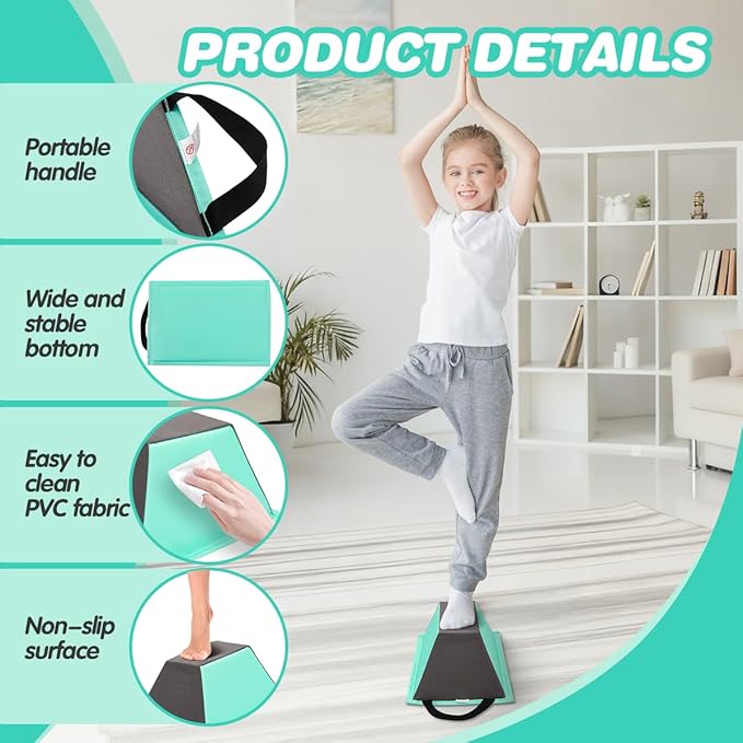 Cheer Stunt Training Stand, PU Non-Slip Stunt Trainer Flyer Stand Cheer for Promotion and Development of Flexibility, Coordination (Green)