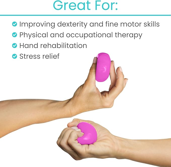 Vive Therapy Putty For Adults, For Hand Therapy (2 Pack) - Occupational Sensory Stress Relief Tools - for Physical Exercise, Finger Pain, Grip Strength, Rehab, Arthritis, Forearms, Fidgeting