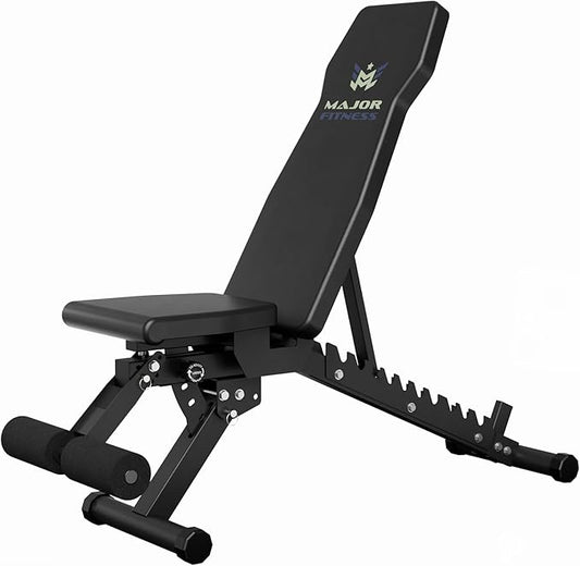 MAJOR FITNESS Weight Bench, Adjustable Workout Bench for Strength Training, Bench Press, and Full-Body Workouts for Home Garage Gym