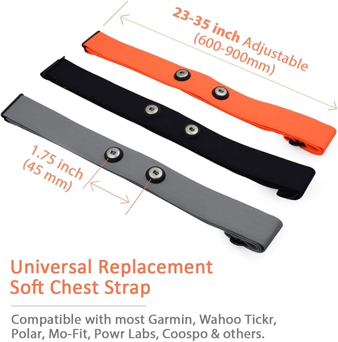 KYTO Heart Rate Monitor Chest Strap, ANT+/ Bluetooth, Compatible with iOS/Android APPs, Cycling/Yoga/Basketball/Running/Fitness Exercise/Boxing